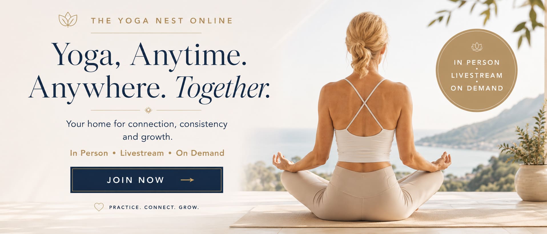 Yoga Nest Online website